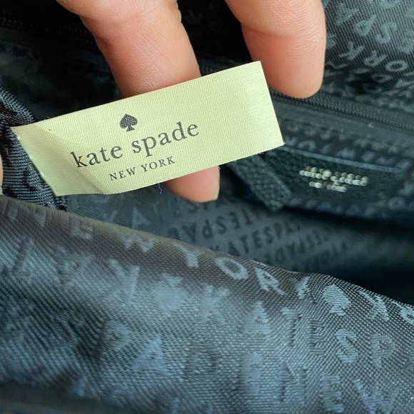 Kate Spade Larchmont Avenue Logo Penny Black Leather Tote Bag $399 - Picture 9 of 12